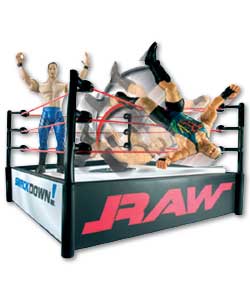 WWE Stunt Action Ring with 2 WWE Action Figures