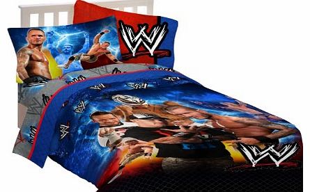 Wrestling Champions 5-Piece Double Bed Size Sheet Set With Padded Duvet