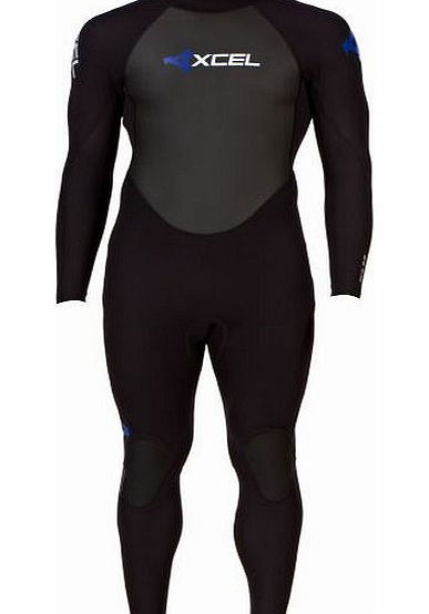 Xcel Mens Xcel GCS 3/2mm Back Zip Wetsuit - Black