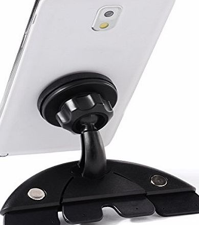 Xcellent Global Universal Magnetic CD Slot Car Mount Holder for iPhone 5/4s/5c/6/6 Plus, iPad Mini, Samsung Galaxy S Series, HTC, Motorola, Blackerry and All Smartphones/ Mini Tablets/ GPS, Black M-CA