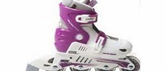 Xcess MX-S780 Girls Adjustable Inline Skates White/Lilac UK3-5