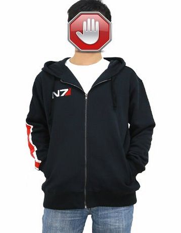 Xcoser Mass Effect Game Costume Cosplay N7 Hoodie Jacket Sweatershirt Updated Version in Size XXL