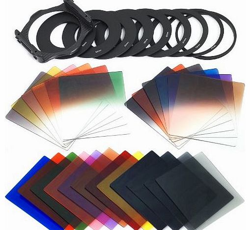 XCSOURCE 24pcs Square Full   Graduated Filter Set   9 Size Adapter Ring Filter Holder for cokin p series LF78