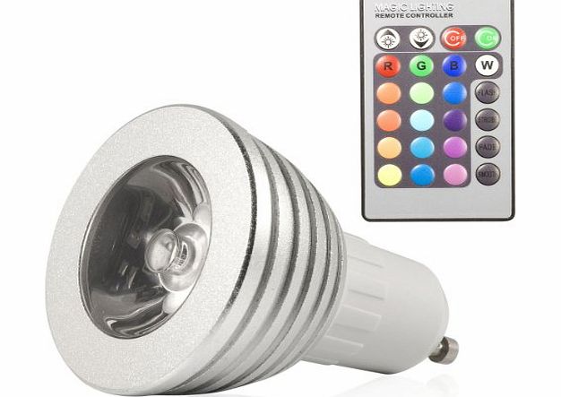 XCSOURCE 3W GU10 16 Colors Changing RGB LED Light Bulb Remote Control Home Lighting LD129