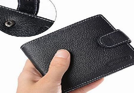 XCSOURCE Mens Genuine Leather Wallet Credit/ID Card Holder Black MT199