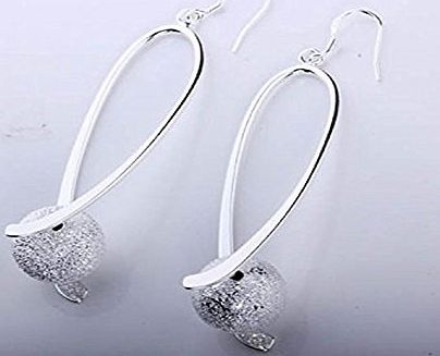 New Fashion Jewelry Classic 925 Beautiful Women solid Silver Earring+ velvet pouch