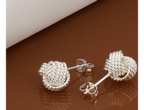 XINTE Woven Mesh Section Earring Fashion Silver Jewelly Elegant Gift for Women Ladies