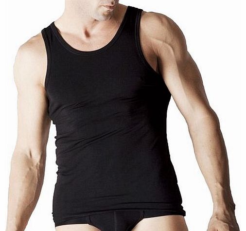 Wholesale Fashion summer Fitness tank top Man Bodybuilding Vest Man Undershirt/Underwaist/Gilet (Black, L)