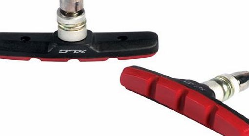 XLC V-Brake braking pad BS-V01 4 pces. (Design: 4-piece set, 70 mm, blk/red SB-plus)