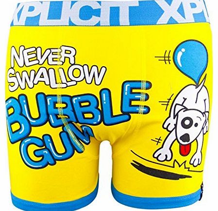 Xplicit D1 Mens Boys Xplicit Designer Novelty Rude Funny Boxers Trunks Shorts Underwear