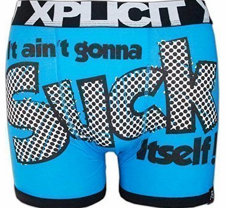 Xplicit Mens Boys Xplicit Designer Novelty Rude Boxer Trunks Shorts Underwear S to XXL