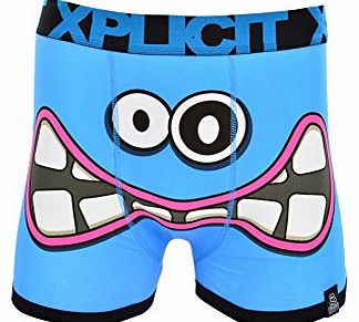 Mens ``Mental`` Funny Novelty Boxer Shorts Stag Do Boxers Directoire Blue XX-Large