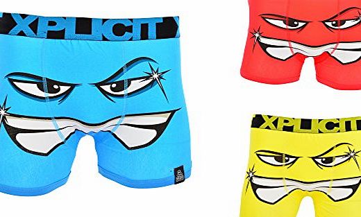 Xplicit Mens ``Twinkle`` Funny Novelty Boxer Shorts Stag Do Boxers Blazing Yellow Small