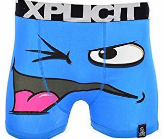 Xplicit Mens``Winky``Funny Novelty Boxer Shorts Stag Do Boxers Directoire Blue Large
