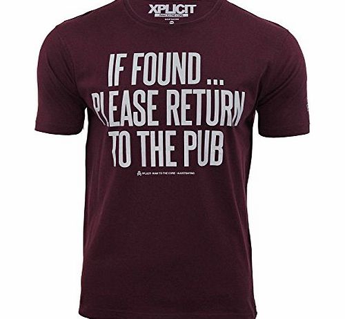 Xplicit Return Pub 2 T-Shirt - Wine - X Large