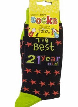 Xpressions 4 U Simply The Best 21 Year Old Socks, Birthday, Anytime Gift / Present
