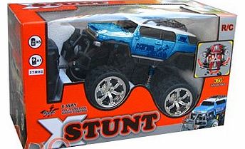 XStunt Radio Controlled 1/14 Scale 360 Spin Stunt Jeep inc. Controller - Blue