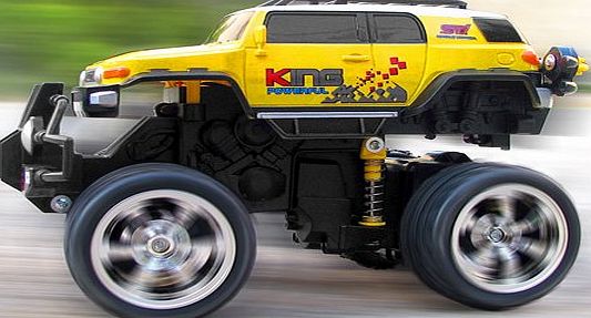 XStunt Radio Controlled 1/14 Scale 360 Spin Stunt Jeep inc. Controller - Yellow