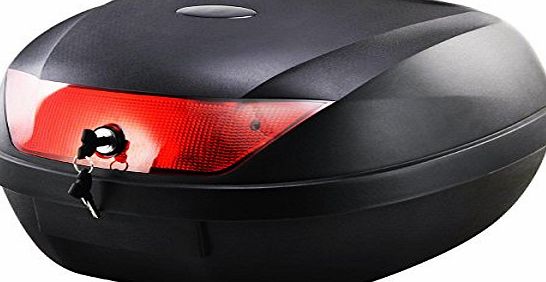 XTRM NEW 30 LITRE UNIVERSAL FIT MOTOR CYCLE BIKE SCOOTER LUGGAGE REAR BACK CASE TOP BOX MATT BLACK