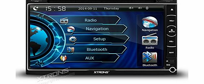  Double 2 Din 6.95`` Touch Screen Car Stereo In Dash DVD Player GPS Bluetooth FM AM RDS CD USB SD Ipod Virtual CDC