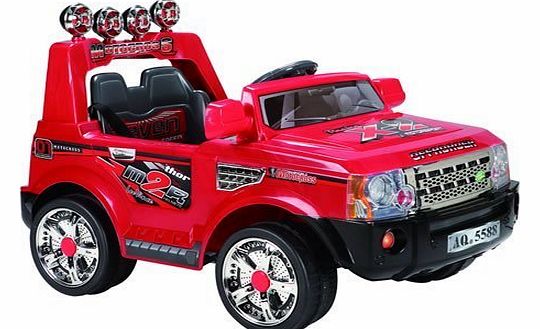 2012 12V TWIN MOTORS KIDS RIDE ON RANGE ROVER STYLE RECHARGEBLE RED CAR + PARENTAL REMOTE CONTROL+ MP3 INPUT