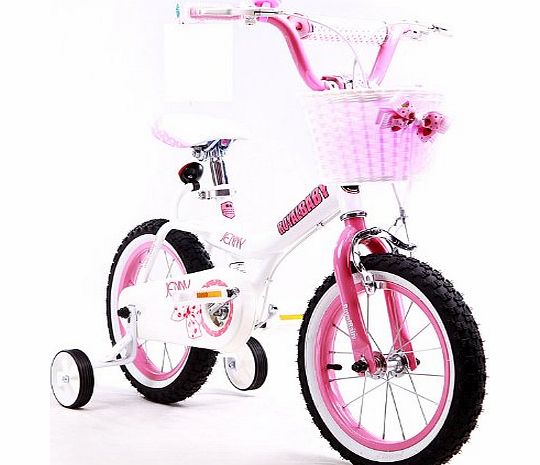 R BABY PRINCESS PINK GRILS BIKES IN SIZE 14`` + Adjustable removable stabilisers+ front pink basket. (R BABY 14``)