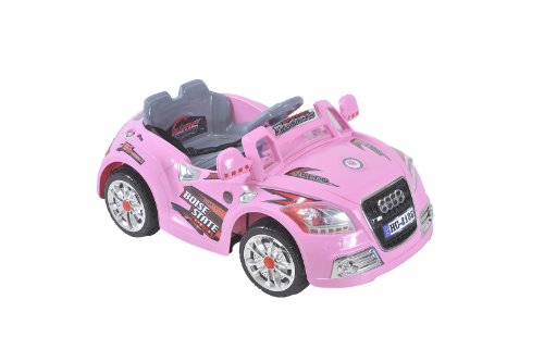 RECHARGEABLE KIDS RIDE ON AUDI STYLE PINK GIRL CAR WITH PARENTAL REMOTE CONTROL+MP3 AUDIO INPUT