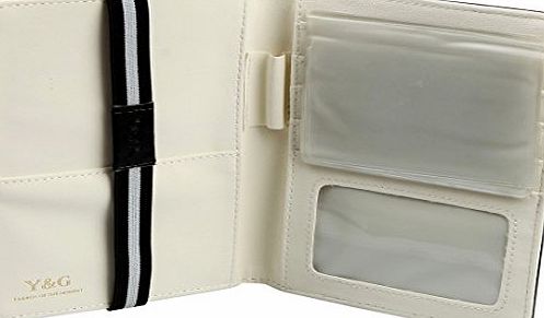 PW1007 Black White Fashion Shandmade Marketing Management Passport Wallet Classic Formal Wear Best For Mens Card Holder By Y&G