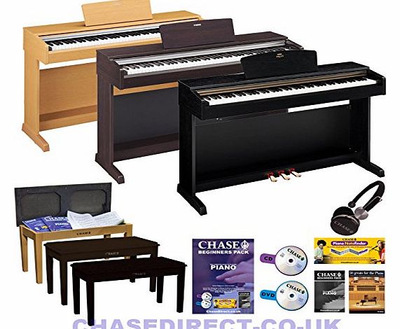 Arius YDP-142 Digital Piano Black Including Free Duet Piano Stool with Storage by Chase