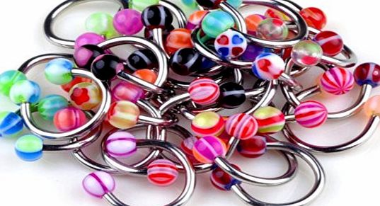 YANTU  Wholesale 10pcs Lots Navel Belly Rings Bars Body Piercing Jewellery