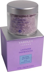 Yardley Lavender Inspiration Relaxing Bath Salts 100g Juniper & Rose