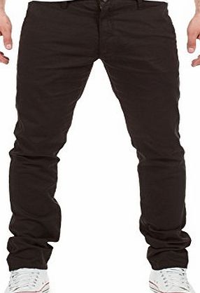 Yazubi Mens Chinos Pants - Slim Fit Trousers, black (1000), W32/L36
