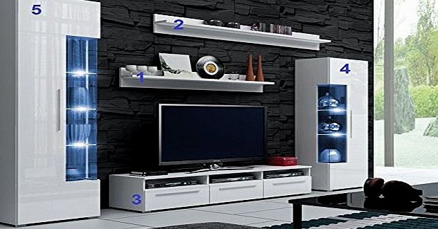 Ye Perfect Choice Console Unit, TV Stand, Living Room Set ROMEO, Wall Unit, Entertainment Unit (High Cabinet, 50x190x40cm)