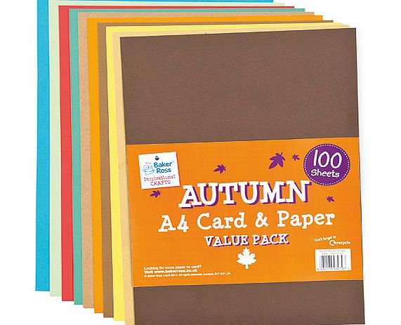 Autumn Card  Paper Value Pack - Pack of 100
