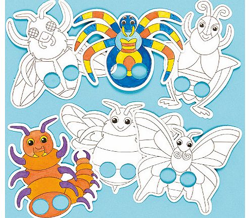Bug Colour-in Finger Puppets - Pack of 24