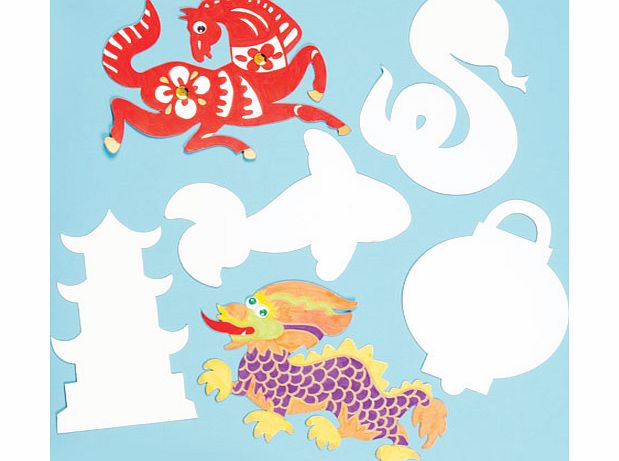 Chinese Card Shapes - Pack of 10