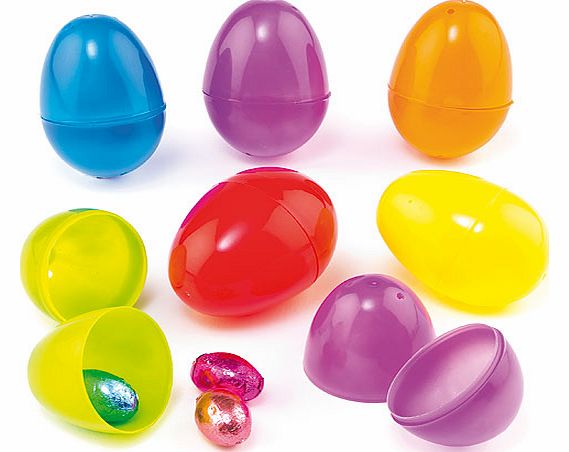 Yellow Moon Coloured Plastic Eggs - Pack of 12