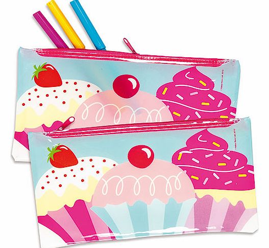 Cool Cupcakes Pencil Cases - Pack of 3