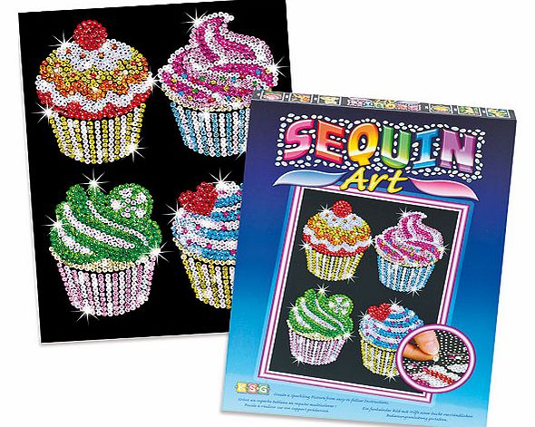 Cupcakes Sequin Art - Each