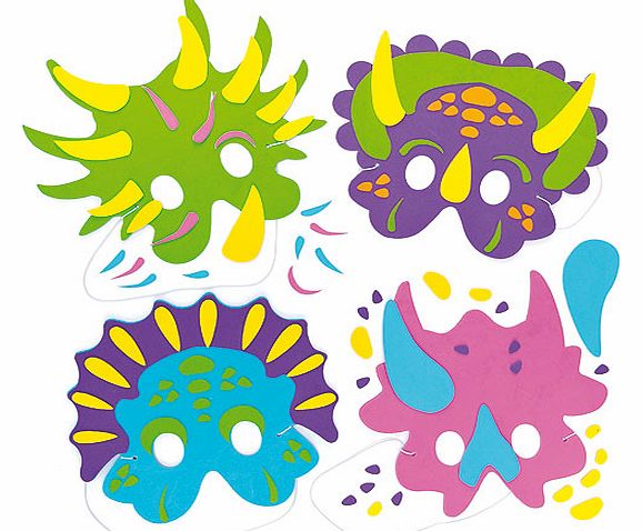 Dinosaur Foam Mask Kits - Pack of 4