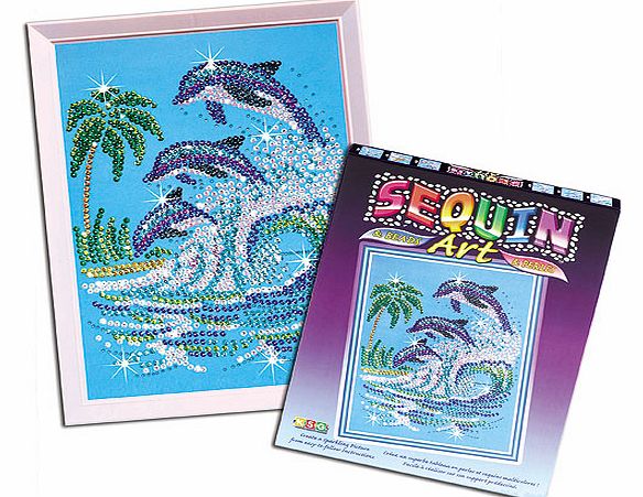 Dolphin Sequin  Bead Art - Each