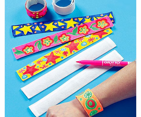Fabric Snap On Bracelets - Pack of 5