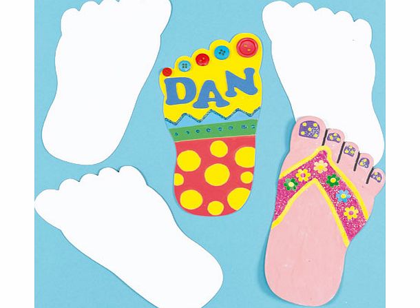 Foot Card Shapes - Pack of 10