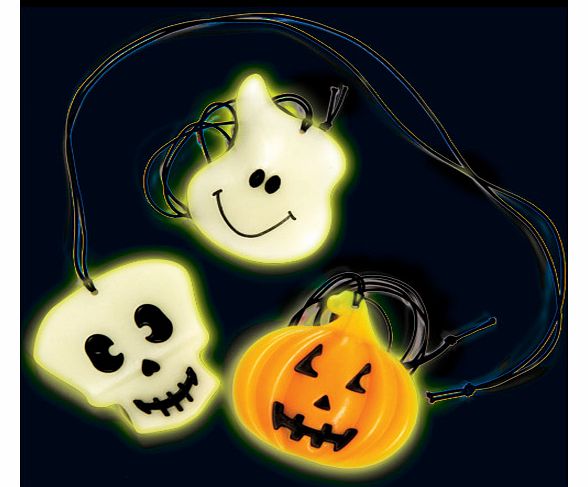 Glow in the Dark Halloween Necklaces - Pack of 3