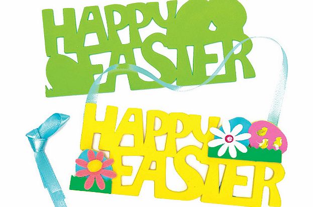 Happy Easter Foam Decoration Blanks - Pack of 6