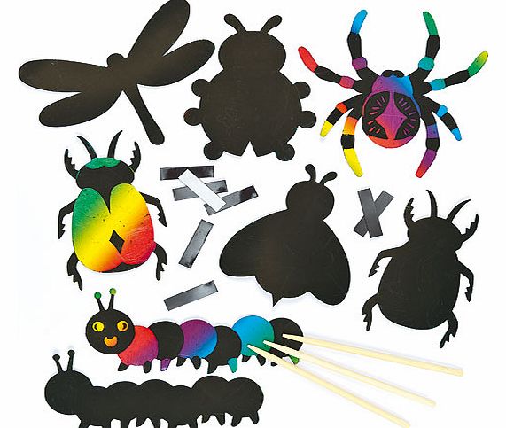 Insect Scratch Art Magnets - Pack of 12