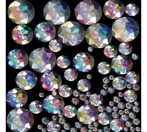 Iridescent Acrylic Jewels - Pack of 200