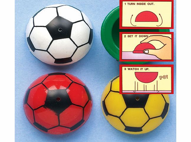 Mini Football Jumping Poppers - Pack of 12