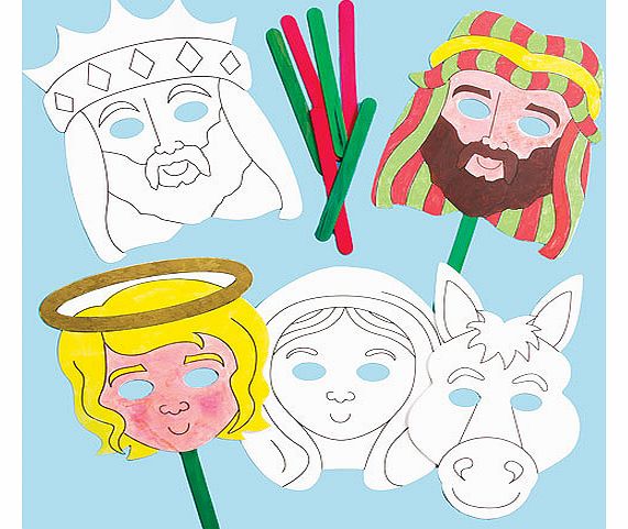 Nativity Stick Masks - Set of 8