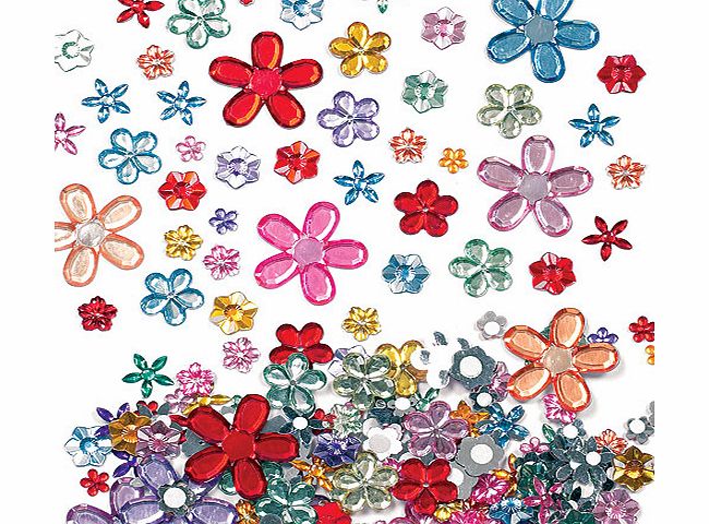 Self-Adhesive Flower Jewels - Pack of 180
